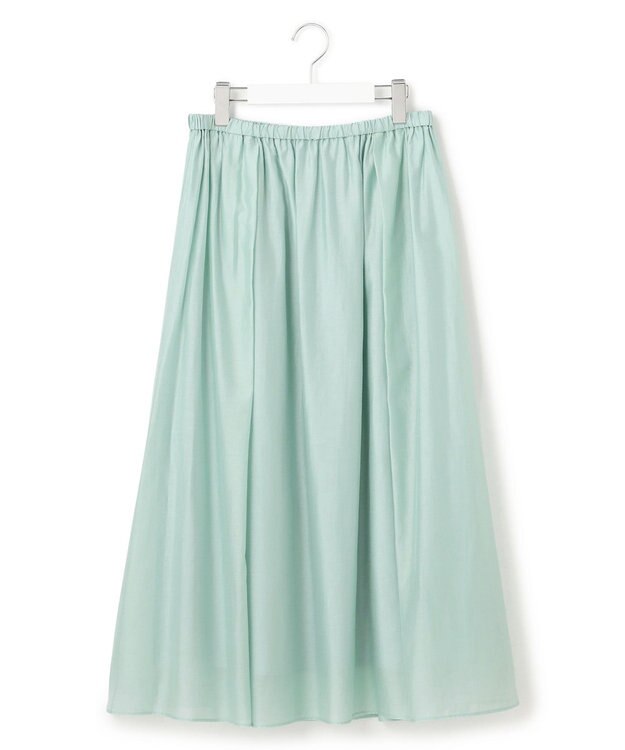 23区 S 【WEB&一部店舗限定/洗える】ライトシアーミクスチャー スカート スモーキーグリーン系