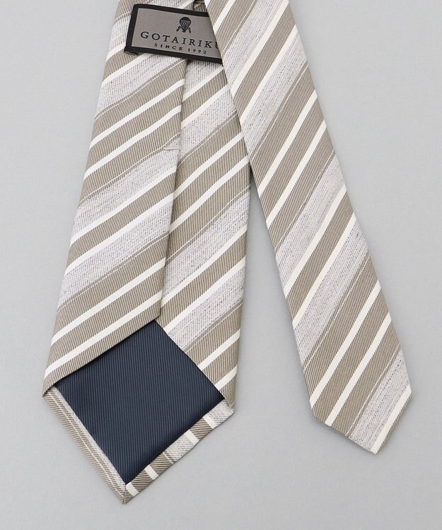 GOTAIRIKU Fermo Fossati_レジメンタル ネクタイ グレー系1