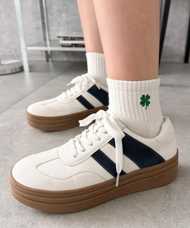 WEGO 刺繍アンクルパイルソックス 柄3