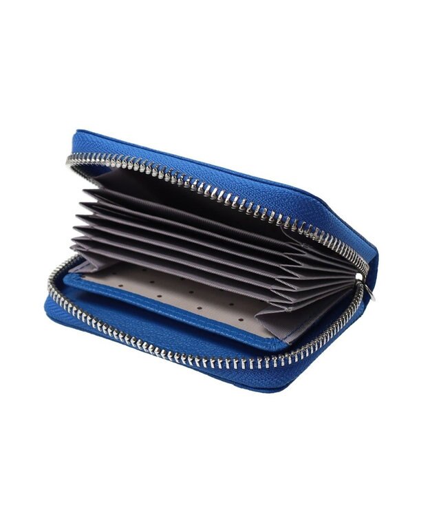 UNBILLION ペルケ perche / ドット刺繍ジャバラチャームウォレットショルダー ブルー