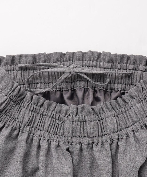 #Newans 【高山都さんコラボ】ダブルギャザーロングスカート グレー