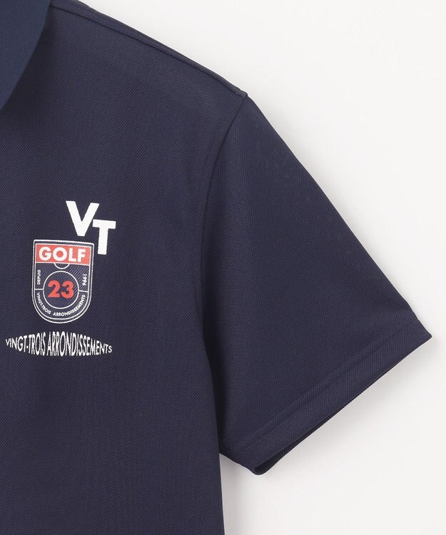 23区GOLF 【MEN】【キングサイズ/吸水速乾/UVカット】エイトロックポロシャツ ネイビー系