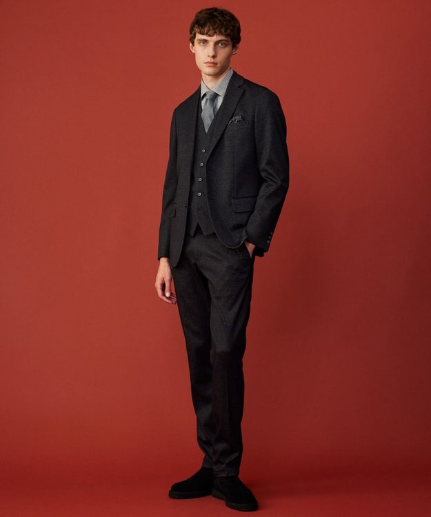 JOSEPH ABBOUD 【柔らかな肌触り/暖かい】ファインブラッシュド ネル チェック シャツ サックスブルー系6