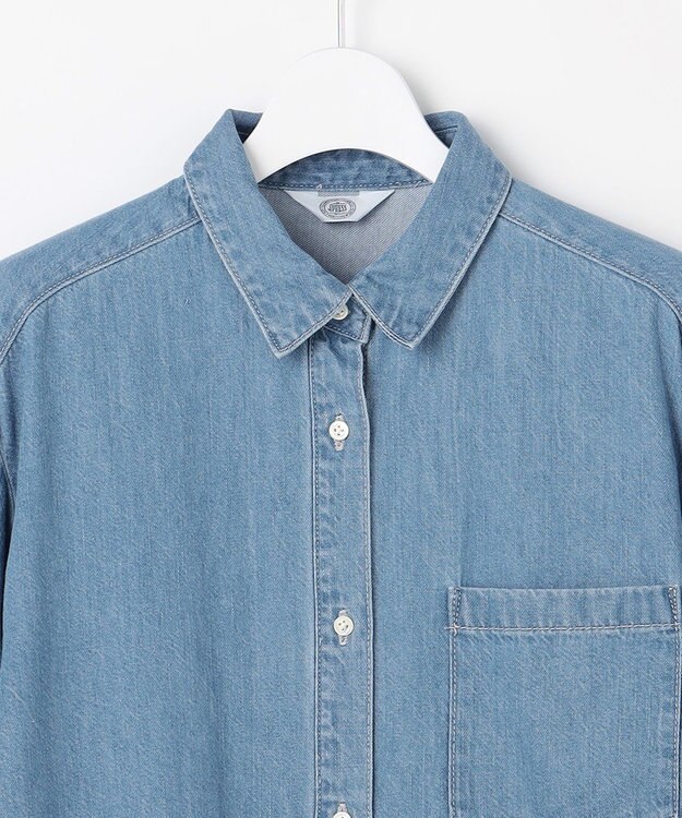 J.PRESS LADIES デニム シャツ ブリーチ系