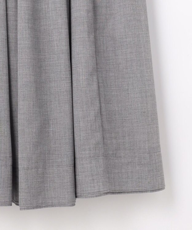 #Newans 【高山都さんコラボ】ダブルギャザーロングスカート グレー