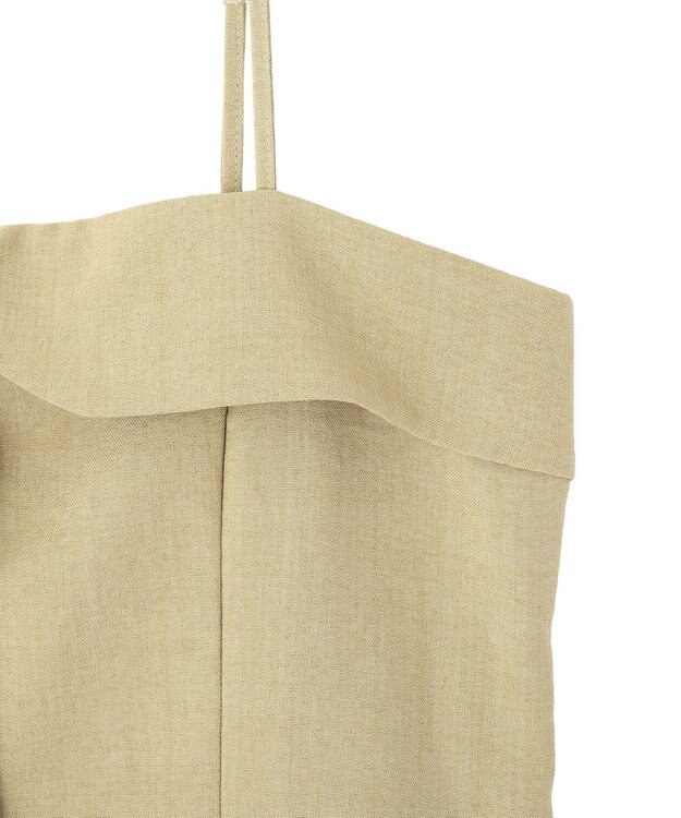 earth music&ecology 【セットアップ対応】フラップボタンビスチェ Light Beige