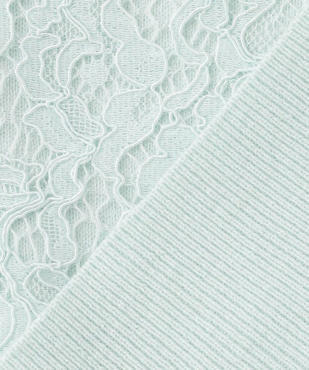 組曲 【選べる8色展開・春まで使える！】バックレースカラー ニット グリーン系