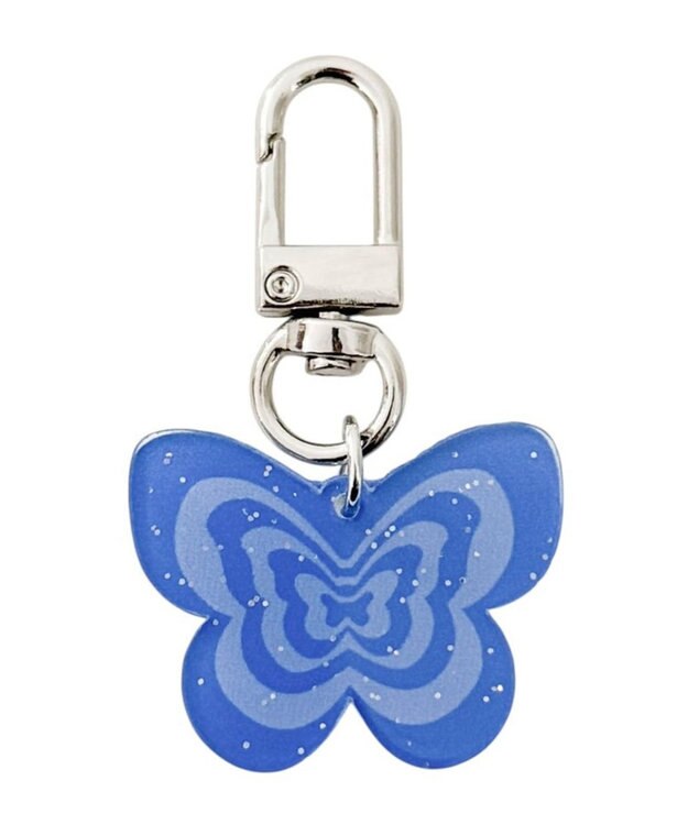 WEGO カラフルバタフライキーホルダー ブルー