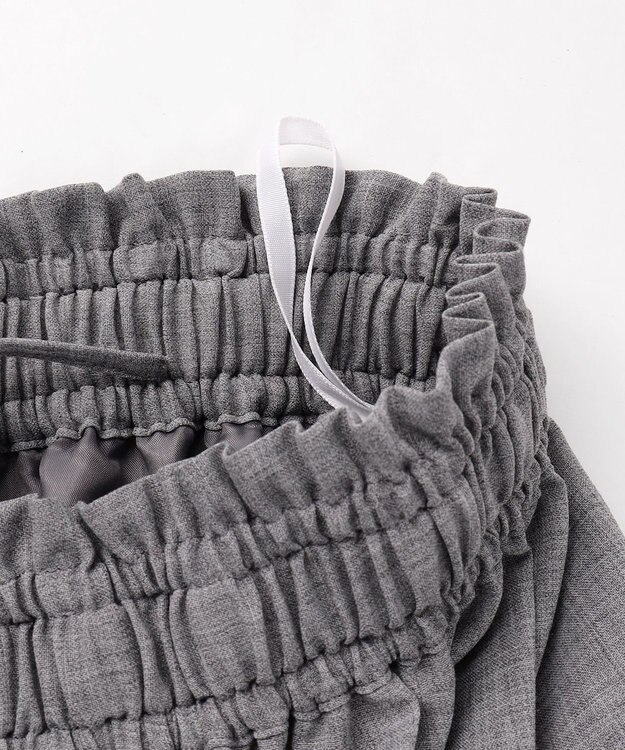 #Newans 【高山都さんコラボ】ダブルギャザーロングスカート グレー