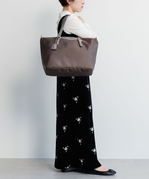 ACE BAGS & LUGGAGE 【ポーチにしまえる】Jewelna Rose ラヴィーナ フォールディングトートバッグ A4サイズ 16291 ジュエルナローズ グレー