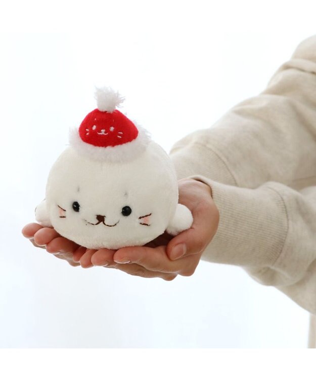 Mother garden しろたん サンタ帽子 手のりマスコット 《らっこいぬ》単品 らっこいぬ