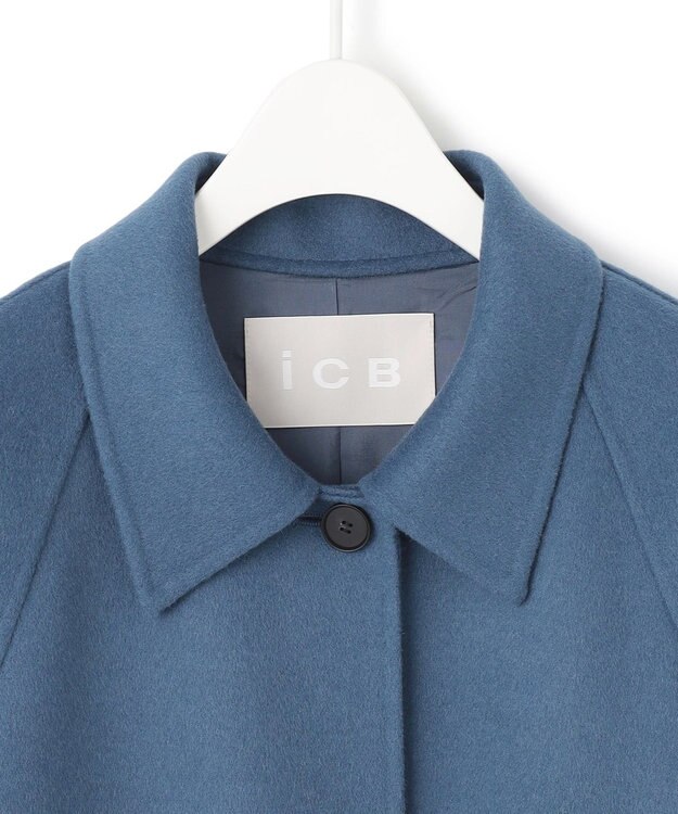 ICB WoolRever  ステンカラーコート ブルーグレー系