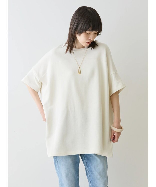 AMERICAN HOLIC ミニ裏毛ポンチョチュニック1 Ivory