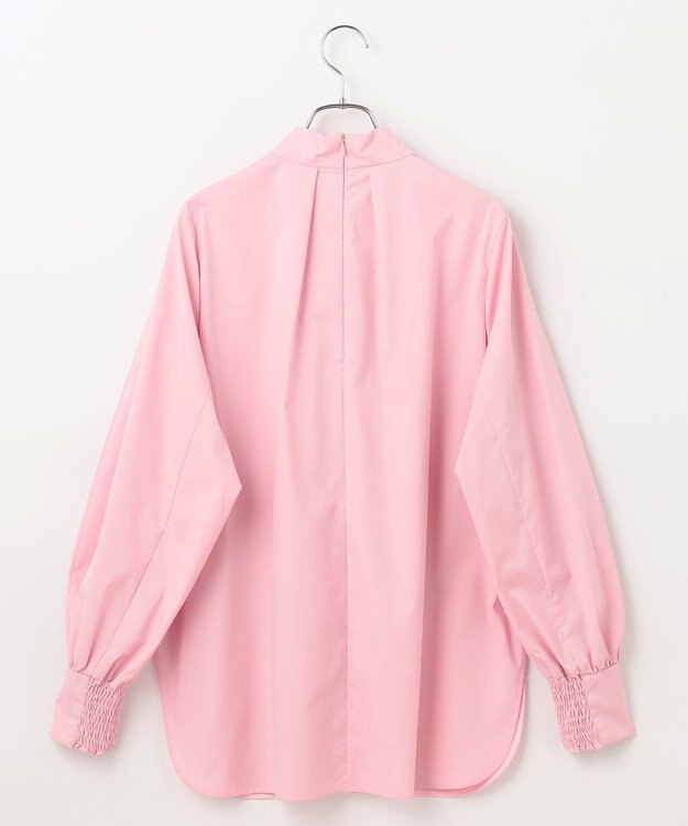 #Newans 【アイロンいらず】リボンタイブラウス ピンク