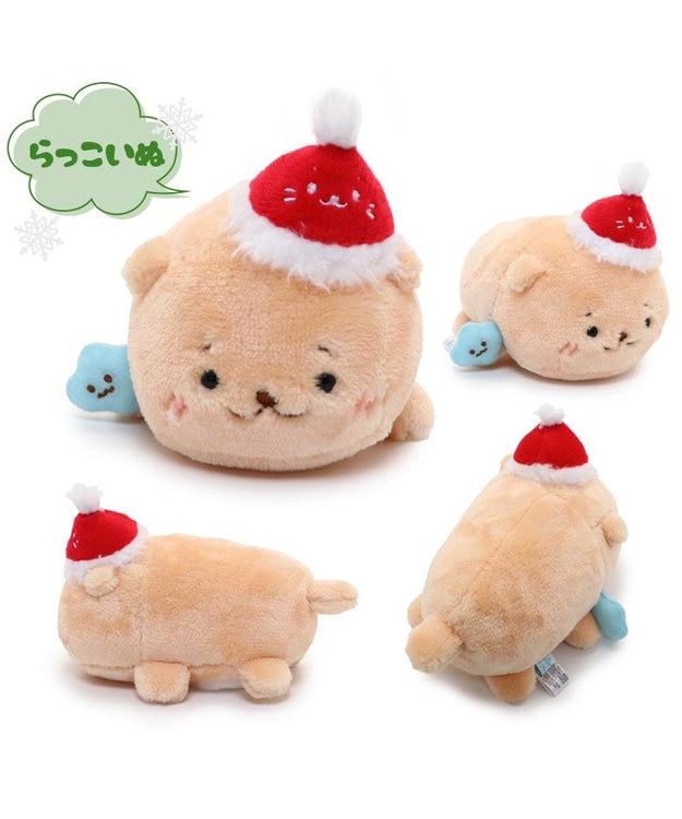 Mother garden しろたん サンタ帽子 手のりマスコット 《らっこいぬ》単品 らっこいぬ