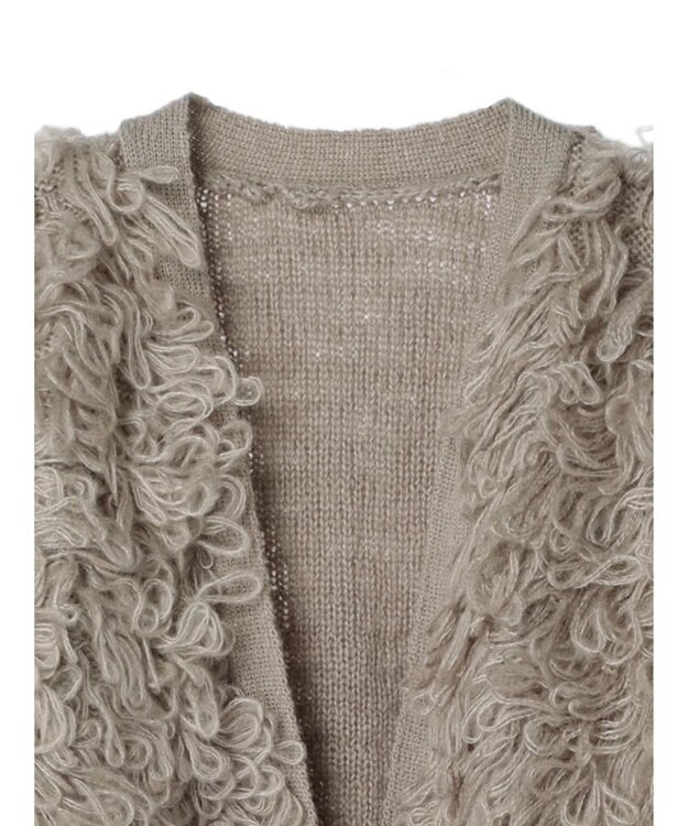 Green Parks ・Ｐｅｔｉｔ　Ｆｌｅｕｒ　ループニットカーディガン Gray