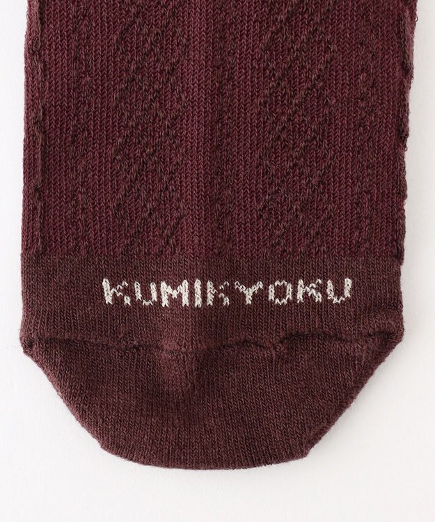 組曲 KIDS 【100-160㎝】トリオリボン タイツ バーガンディ系