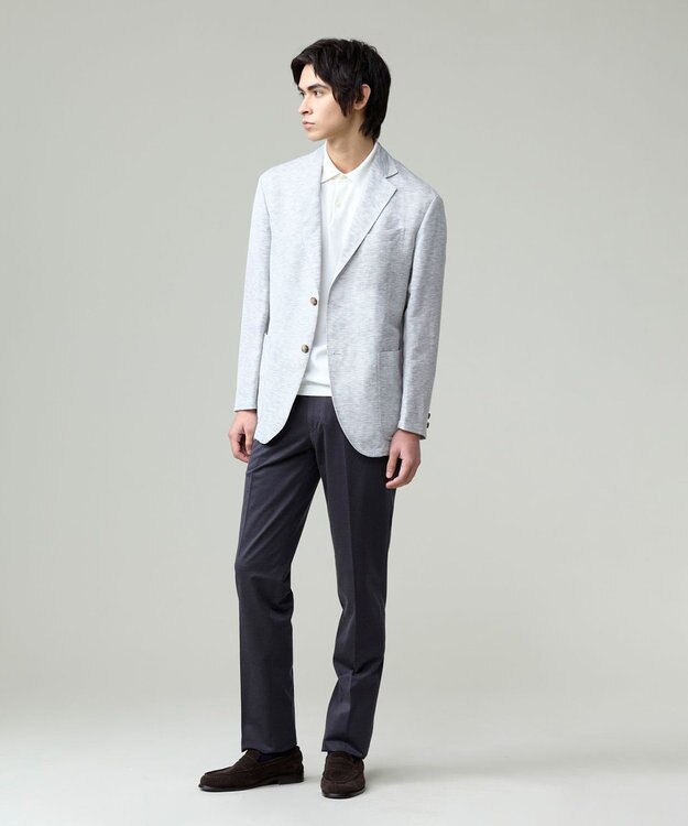 J.PRESS MEN 【NEW STAGE】KASURI DYEING シャツジャケット ライトグレー系