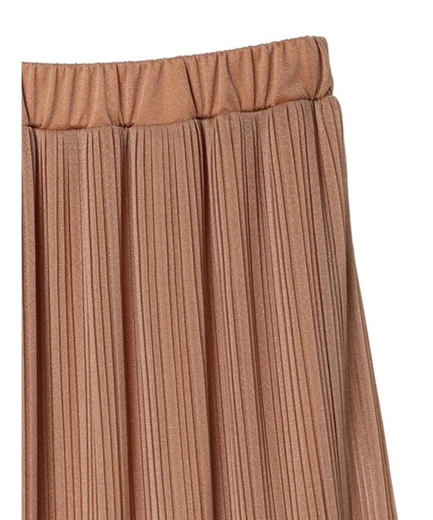 Green Parks ラメプリーツＩラインスカート Terracotta