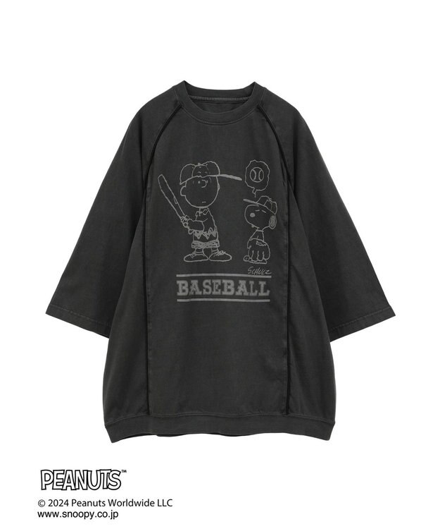 CRAFT STANDARD BOUTIQUE 【ユニセックス】PEANUTS/スヌーピー 切り替えTシャツ Charcoal Gray