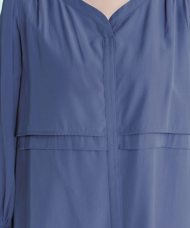 Tiaclasse L レイヤードデザインブラウス ブルー