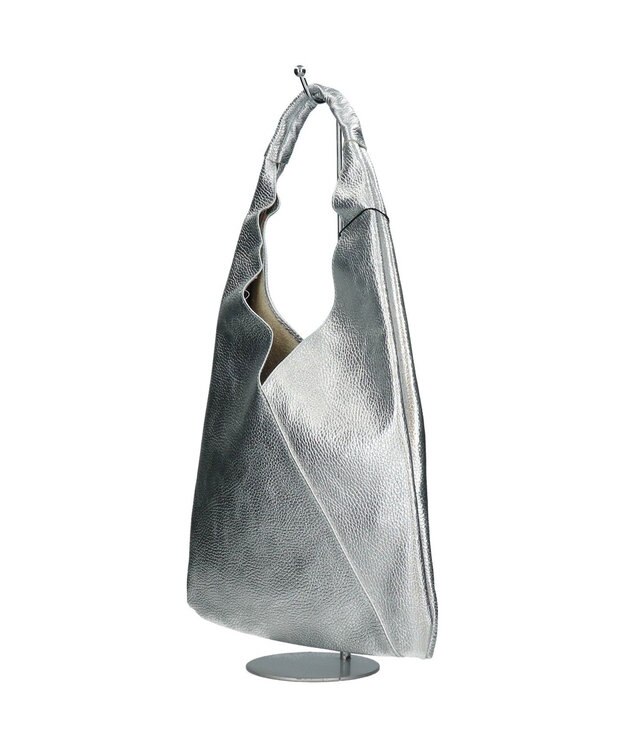 INTER-CHAUSSURES 【ANDREA CARDONE】ソフトカーブ ワンハンドルバッグ（レギュラー） シルバー