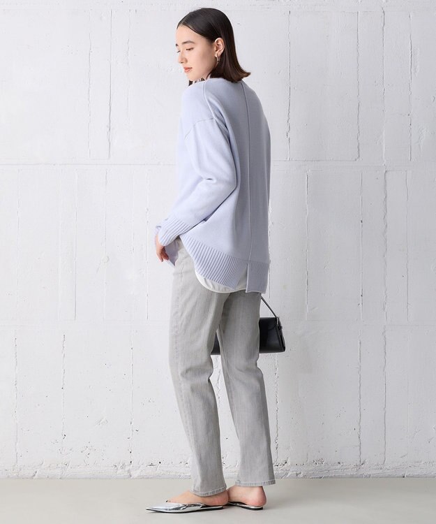 UNFILO ハイネックチュニック アイスブルー