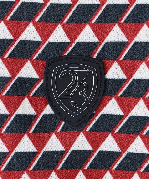 23区GOLF 【MEN】フラッグ総柄長袖ポロシャツ レッド系5