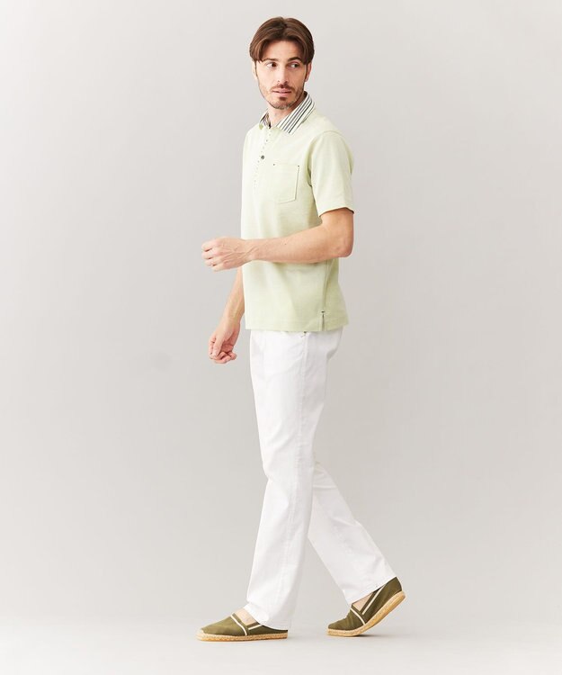 JOSEPH ABBOUD 【キングサイズ・ギフトでも人気！オーガニックコットン使用・消臭などの高機能】ダディ ポロシャツ ライトグリーン系