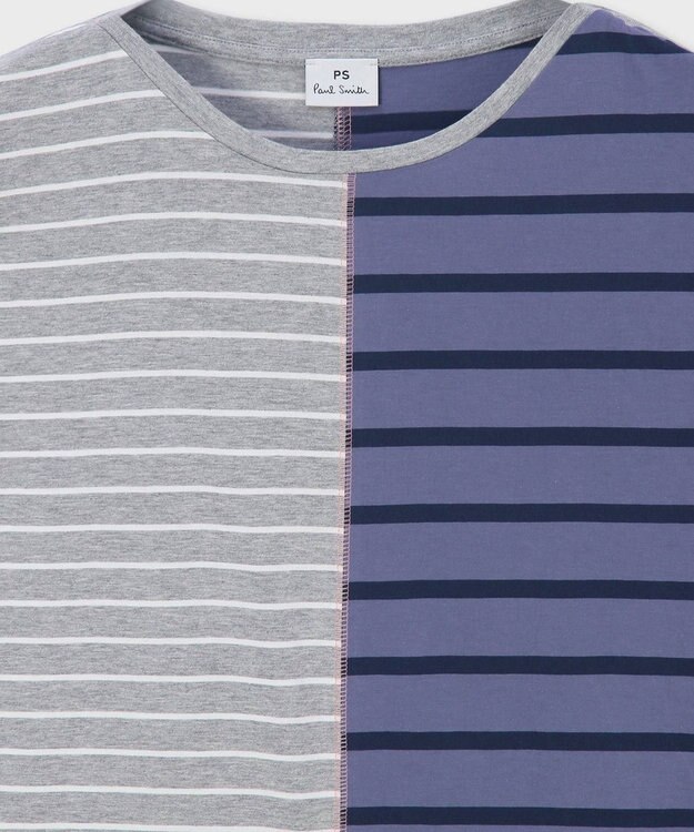 Paul Smith リラックス ボーダー 半袖Tシャツ グレー