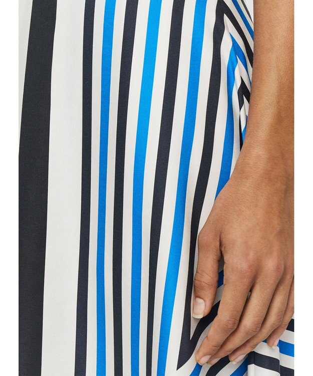 JOSEPH クレットプリント　フレアスカート Navy combo