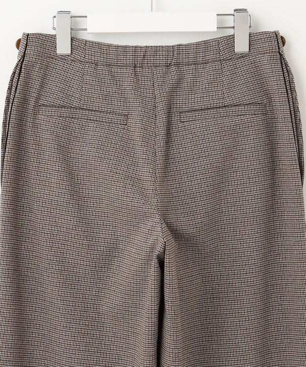 J.PRESS LADIES L 【洗える】Mixツイードチェック  セミワイド パンツ ブラウン系3