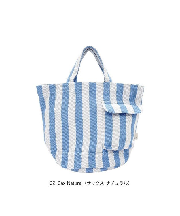 ROOTOTE 3518【ルートート】SN.デリ.リサイクルコットン-F 02：サックス・ナチュラル