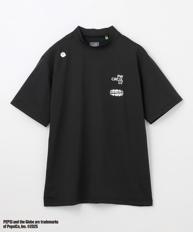 PW CIRCULUS 〈Pepsiコラボ〉【UNISEX】Pepsi World Graphic モックネックT ブラック系
