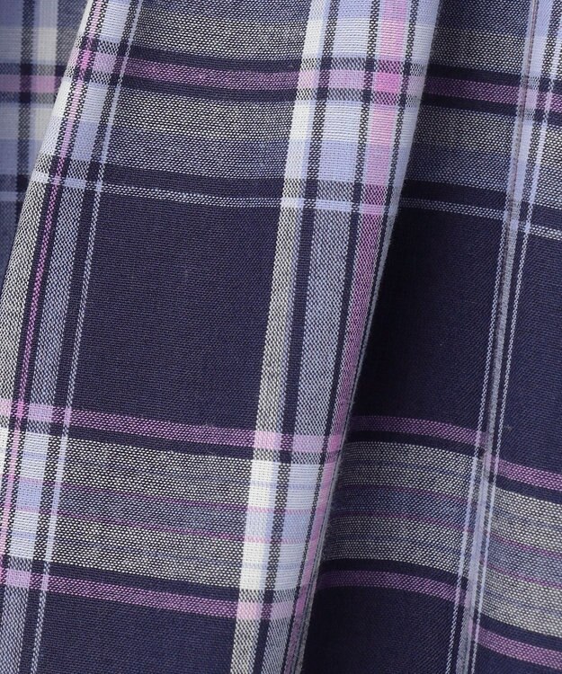 組曲 KIDS 【110-140㎝】プランタンチェック ワンピース ネイビー