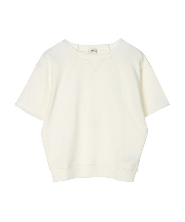 earth music&ecology デザインネックウラケプルオーバー Ivory