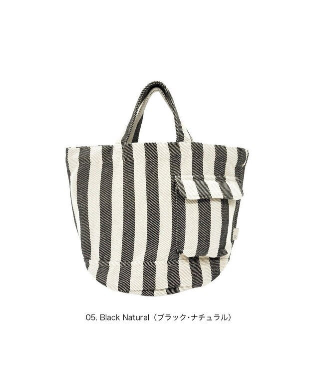 ROOTOTE 3518【ルートート】SN.デリ.リサイクルコットン-F 05：ブラック・ナチュラル