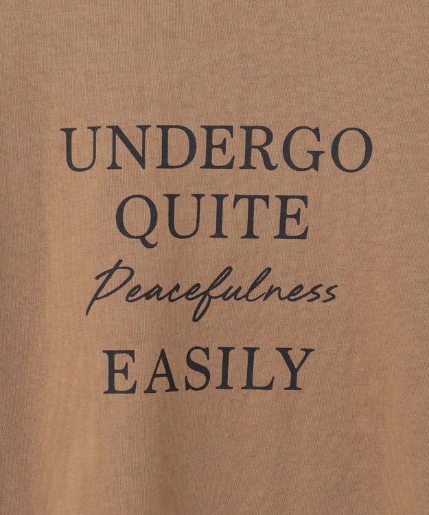 ANY 【UVケア/接触冷感】チュニック丈半袖ロゴTシャツ モカ