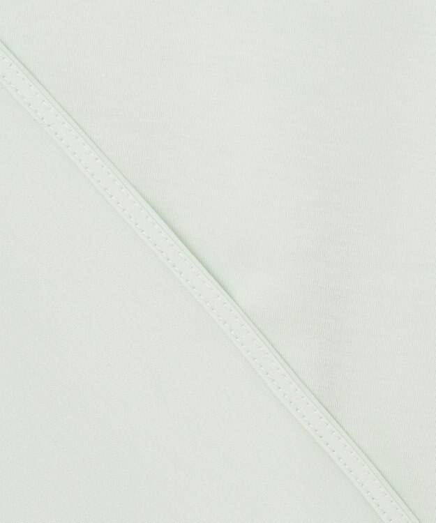 ICB 【WEB限定・洗える】ライクアウーブン バンドカラーカットソー ライトグリーン系