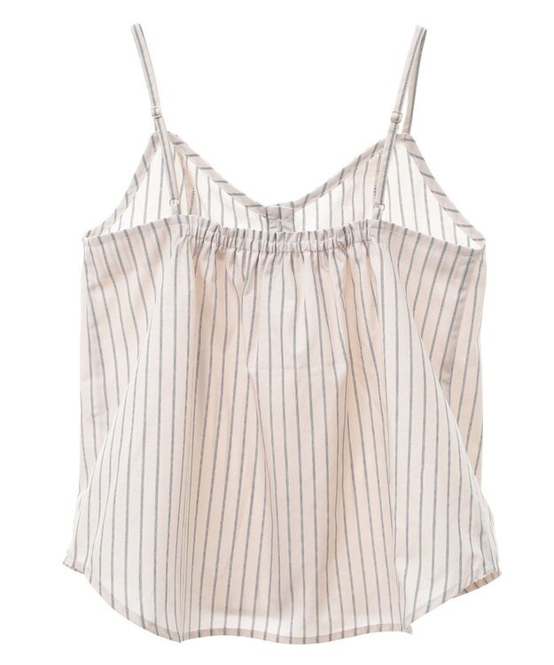 earth music&ecology Ｓｅｔ２点　ドロストショートシャツ＋キャミブラウス Beige