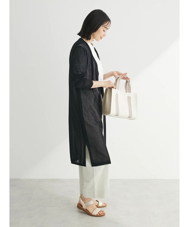 Green Parks 推しニット　ロング丈カーディガン Black