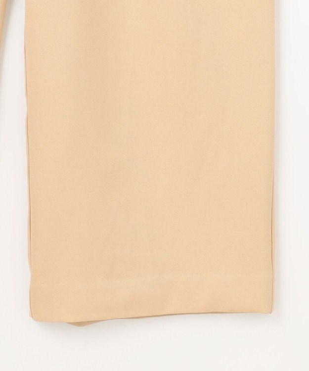 Feroux 【洗える】ウエストタックワイドパンツ ベージュ系