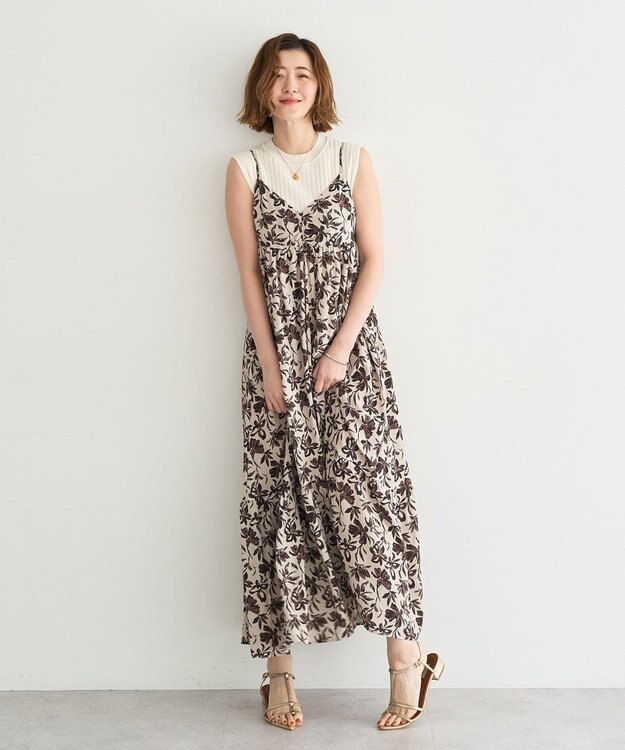 YECCA VECCA アートプリントキャミワンピース Multi