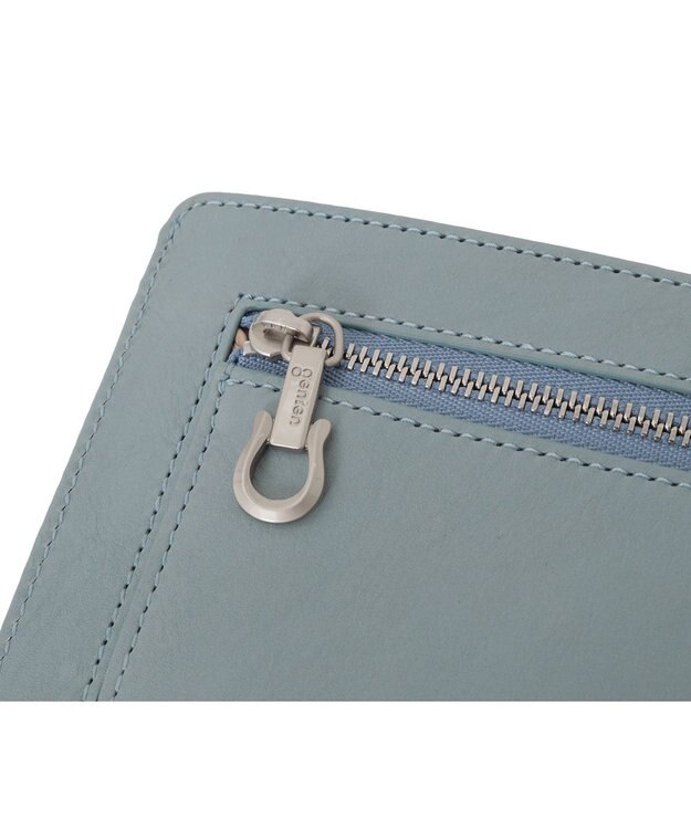 genten 【福財布】アルモニア 薄マチ長財布 ベビーブルー