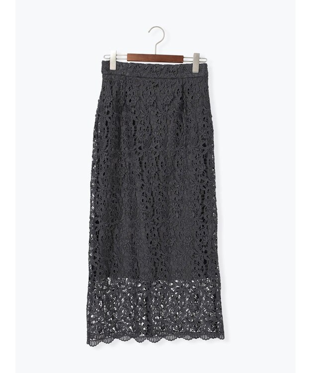 Te chichi ケミカルレースナロースカート《2025Autumn catalog vol.2 item》 チャコールグレー