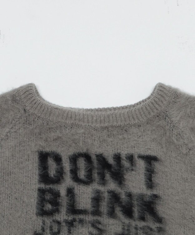 WEGO シャギー2WAYグラフィックワンショルニット グレー