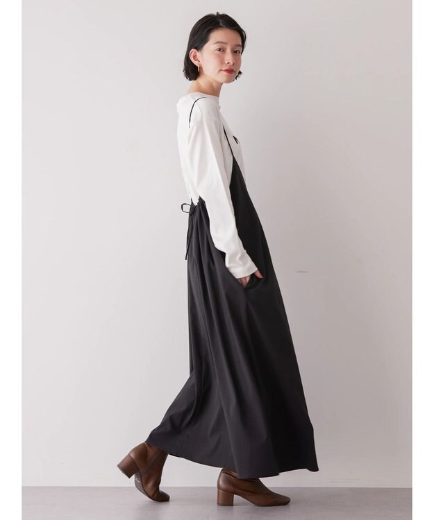 AMERICAN HOLIC 丈違いキャミワンピース Black