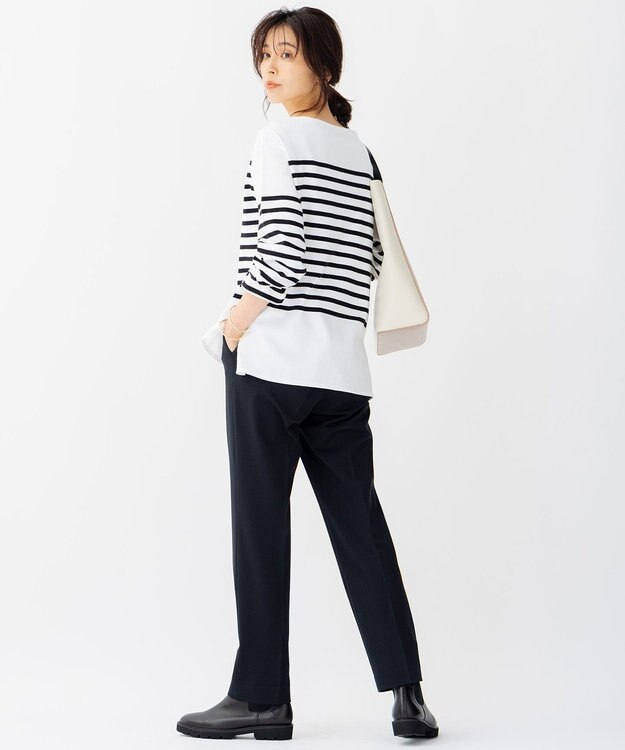 23区 【CLASSY.12月号掲載】TRストレッチギャバ テーパード パンツ ネイビー