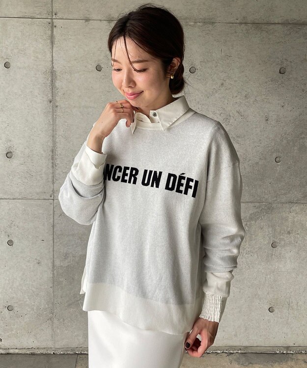 UNFILO L ボリュームスリーブ クロップドシャツ オフ