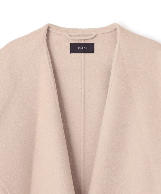 JOSEPH ダブルフェイスカシミヤ　ラップミドルコート Parchment